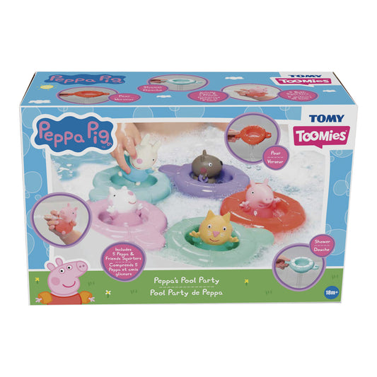 Toomies Peppa Pig Pool Party Bath Toy Set