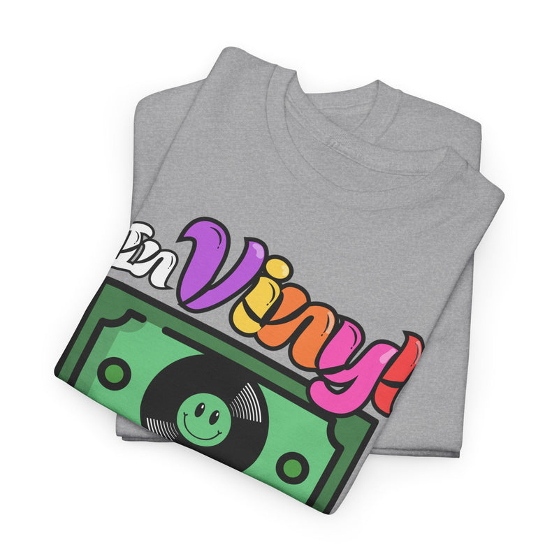 'In Vinyl We Trust' Men's T-Shirt, side angle