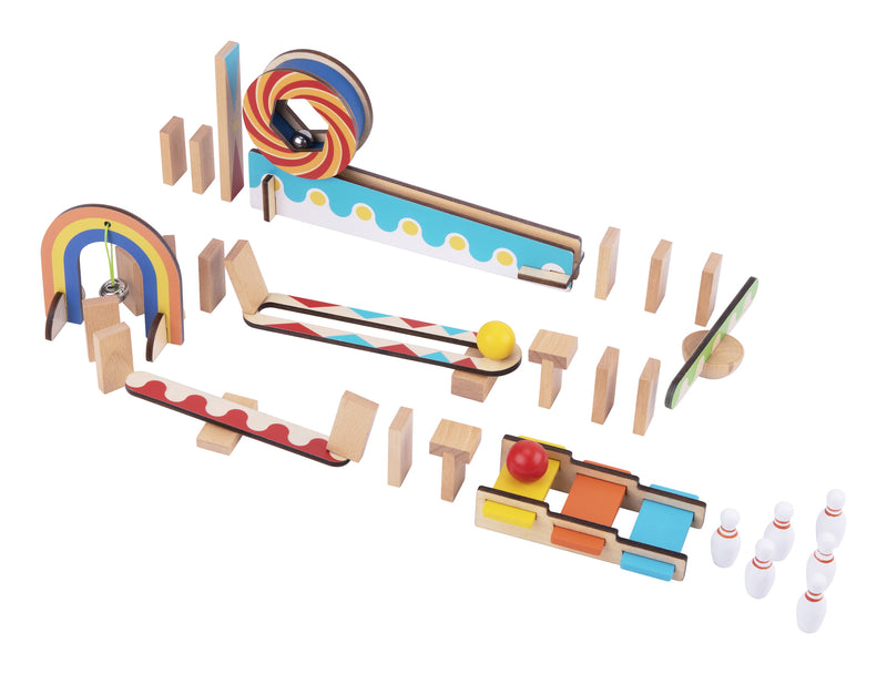 Wooden Domino Run