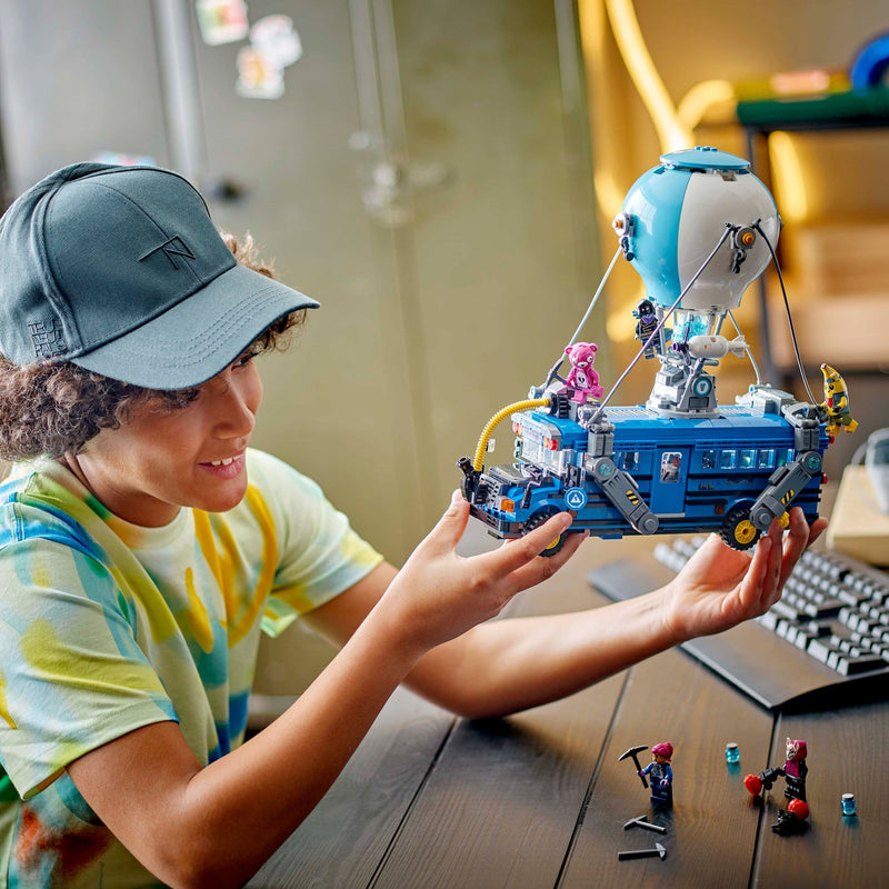 Lego Fortnite 77073 Battle Bus Video Game Playset for Ages 10 and Up, side angle