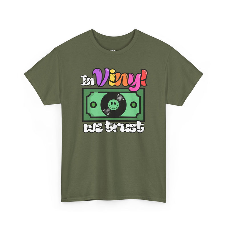 'In Vinyl We Trust' Men's T-Shirt, in display