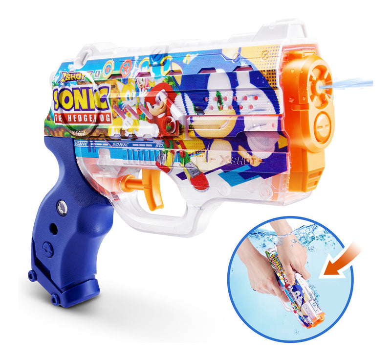 XSHOT Fast-Fill Skins Nano Sonic The Hedgehog Water Blaster