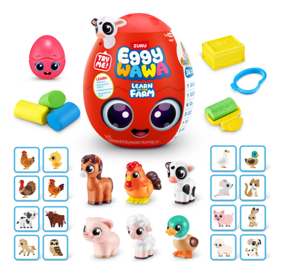 Eggywawa Surprise Egg with Farm Animal Toy Inside