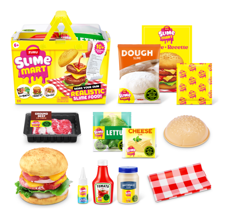 Slime Mart Small Shopping Basket S1 Fast Food, in display