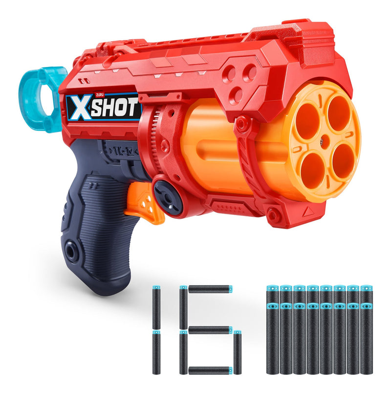 XSHOT Excel Fury 4 Blaster (16 Darts), side angle