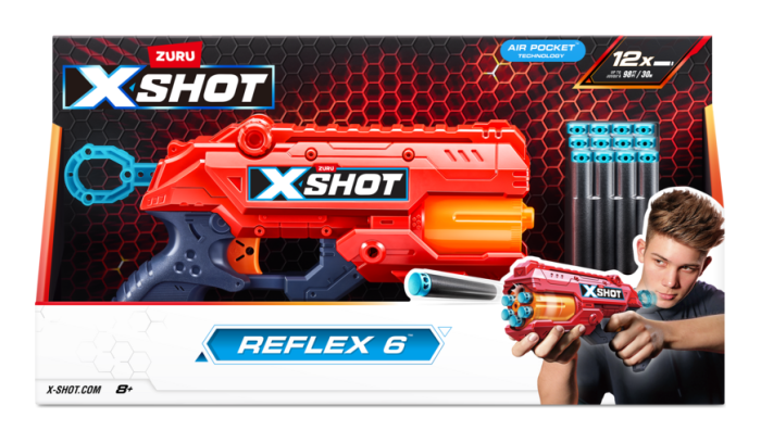 X-Shot Reflex Excel Blaster Toy with Foam Darts