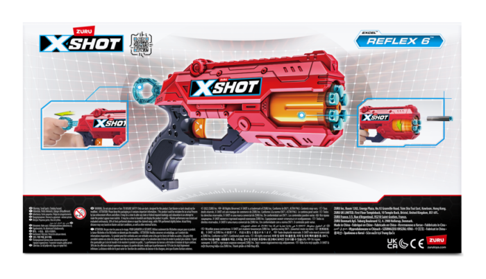 X-Shot Reflex Excel Blaster Toy with Foam Darts