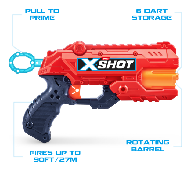 X-Shot Reflex Excel Blaster Toy with Foam Darts