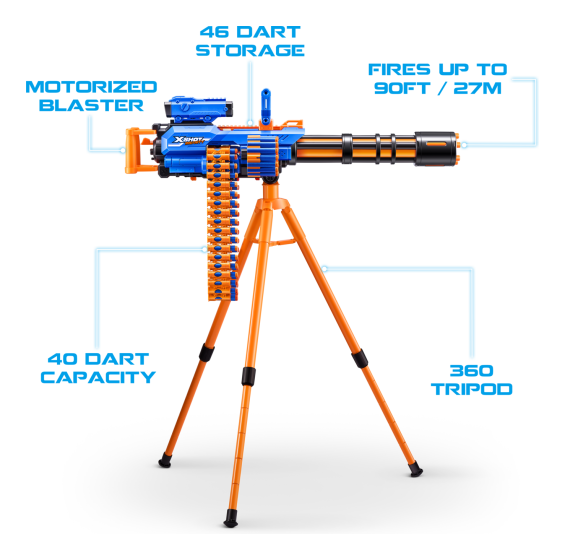 X-Shot Insanity Rage Fire Motorized Gatling Blaster