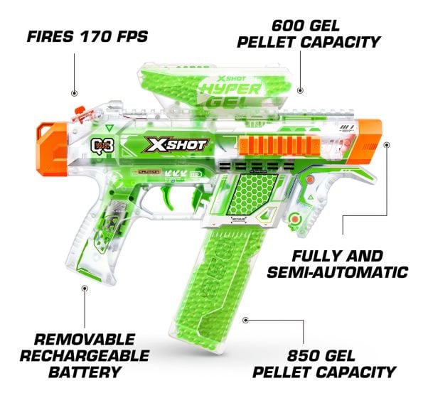 XShot Nightstrike Hyper Gel Glow In The Dark Blaster with 5000 Glow Pellets