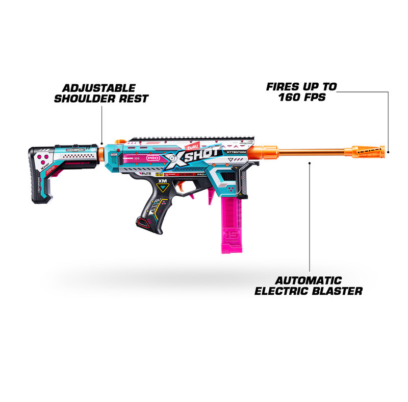 XSHOT Pro S1 Motorized Blaster (40 Short Darts), packaging shot