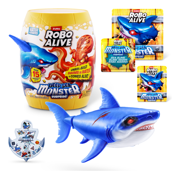 Robo Alive Water Activated S1 Deep Sea Monster, side angle