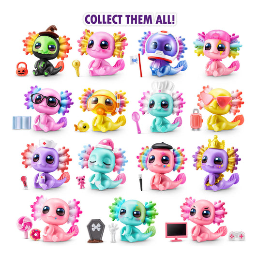 5 Surprise A-Lot-A Axolotls collectible from Abgee