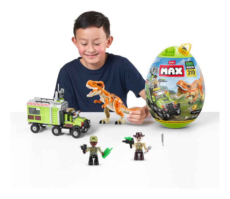Max Dino Adventure T-Rex Attack (310 Pieces), in display