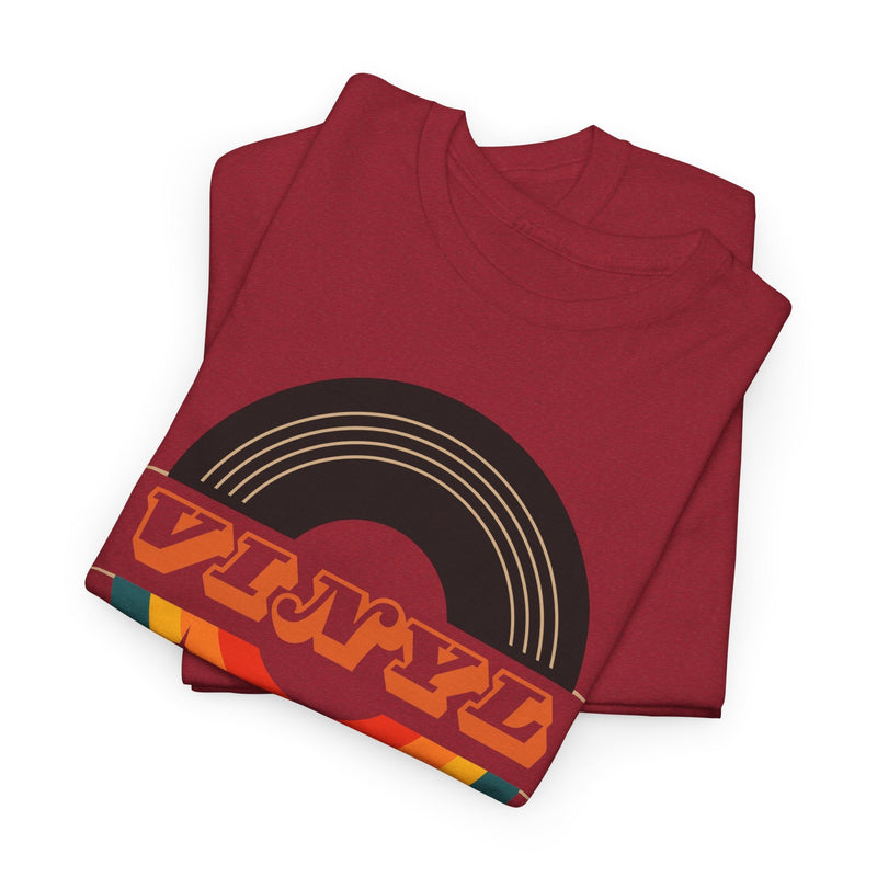 Vinyl Record Logo Men's T-Shirt, close-up detail