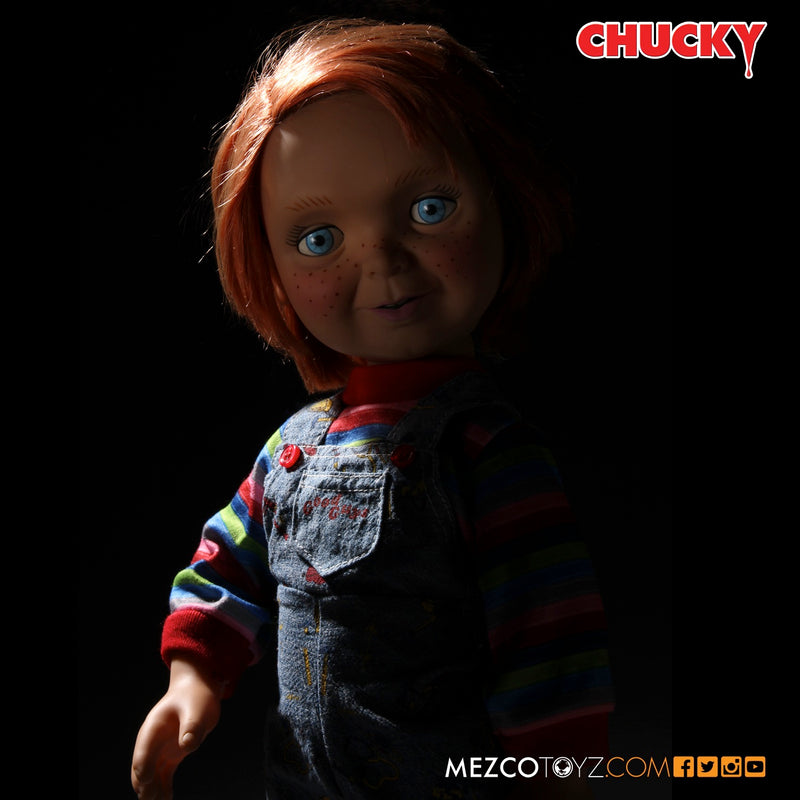 Child's Play Chucky Happy Face 15" MDS Mega Scale Talking Figure packaging view