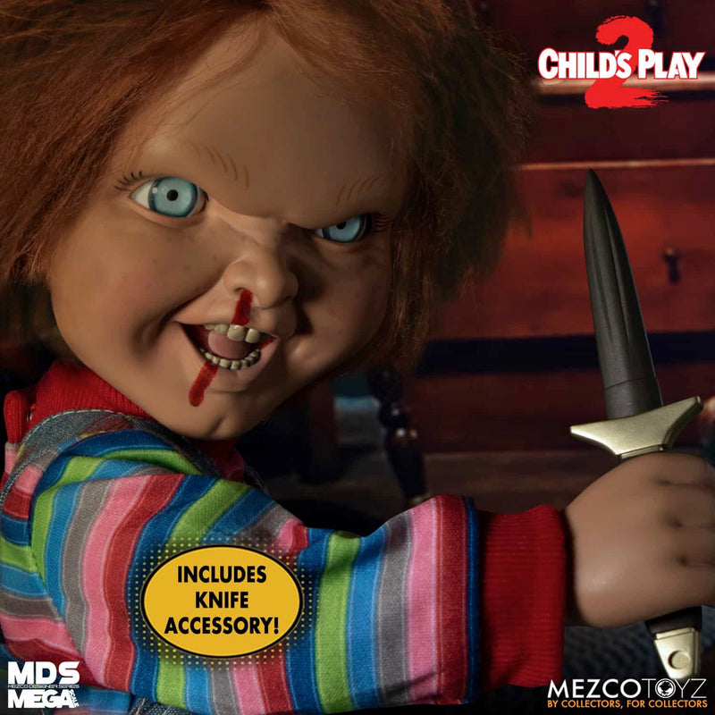 Child's Play 2 Menacing Chucky 15" MDS Mega Scale Talking Figure close up detail