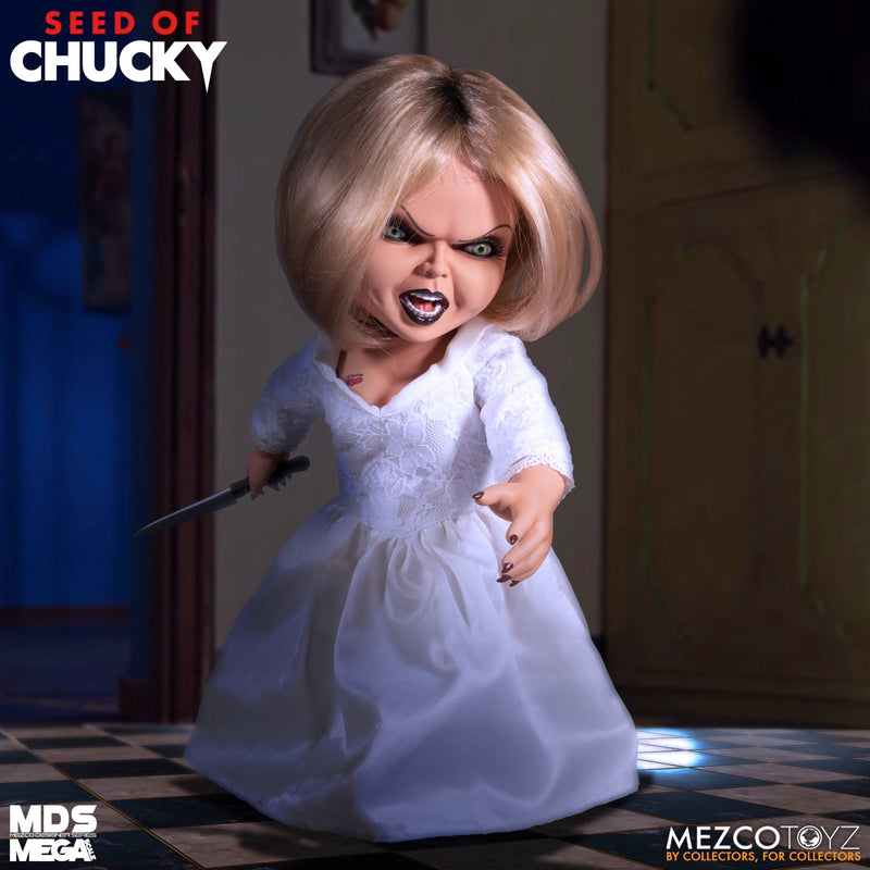 Seed of Chucky Tiffany White Dress 15" MDS Mega Scale Talking Figure side angle