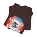 'Living at 33rpm' Men's Vinyl T-Shirt, showing reverse