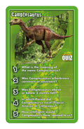 Dinosaurs Top Trumps Quiz Card Game, size reference