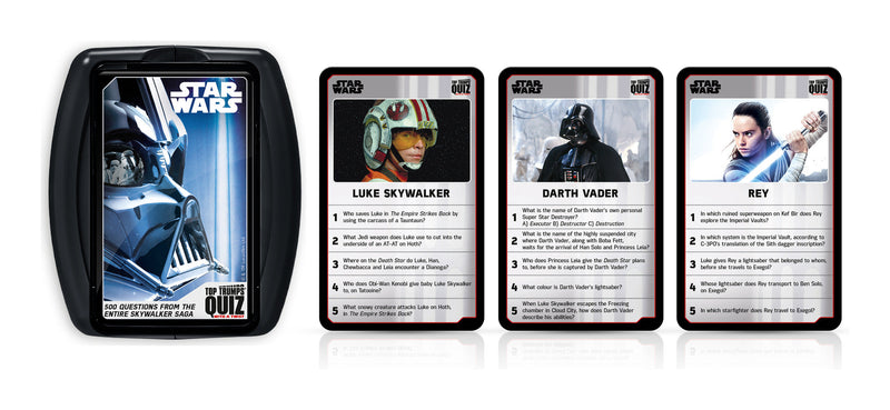 Star Wars Top Trumps Quiz Card Game, size reference