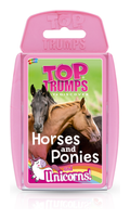 Horses, Ponies & Unicorns Top Trumps Card Game, packaging shot
