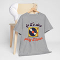 'If It’s Nice, Play It Twice' Vinyl T-Shirt, showing reverse