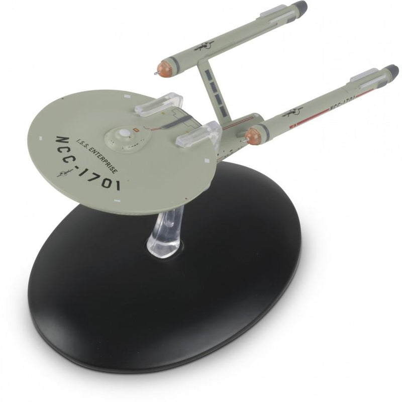I.S.S. Enterprise NCC-1701 (Mirror Issue M1) Model Die Cast Starship BONUS ISSUE (Eaglemoss / Star Trek), side angle