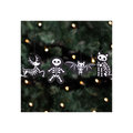 Set of 4 Black Creepy Skeleton Cookie Ornaments