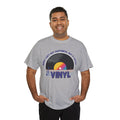 'Money Can't Buy Happiness, But It Can Buy Vinyl' Men's T-Shirt, size reference