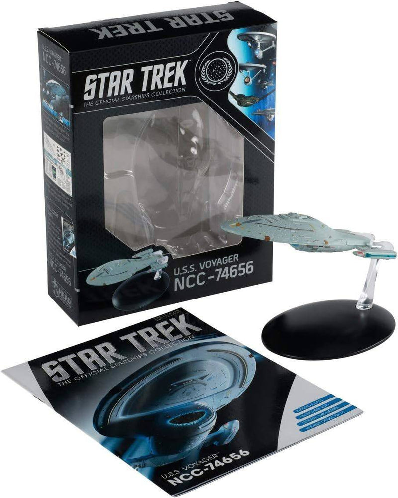 U.S.S. Voyager NCC-74656 (Intrepid-class) Model Diecast Ship (Eaglemoss / Star Trek), rear view