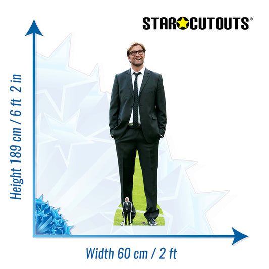 Jurgen Klopp Football Manager Height 189cm Lifesize Cardboard Cut Out With Mini, alternate view