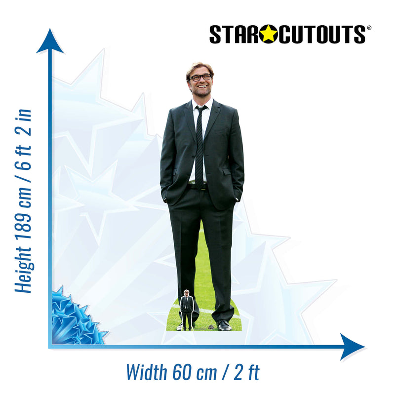 Jurgen Klopp Football Manager Height 189cm Lifesize Cardboard Cut Out With Mini, alternate view