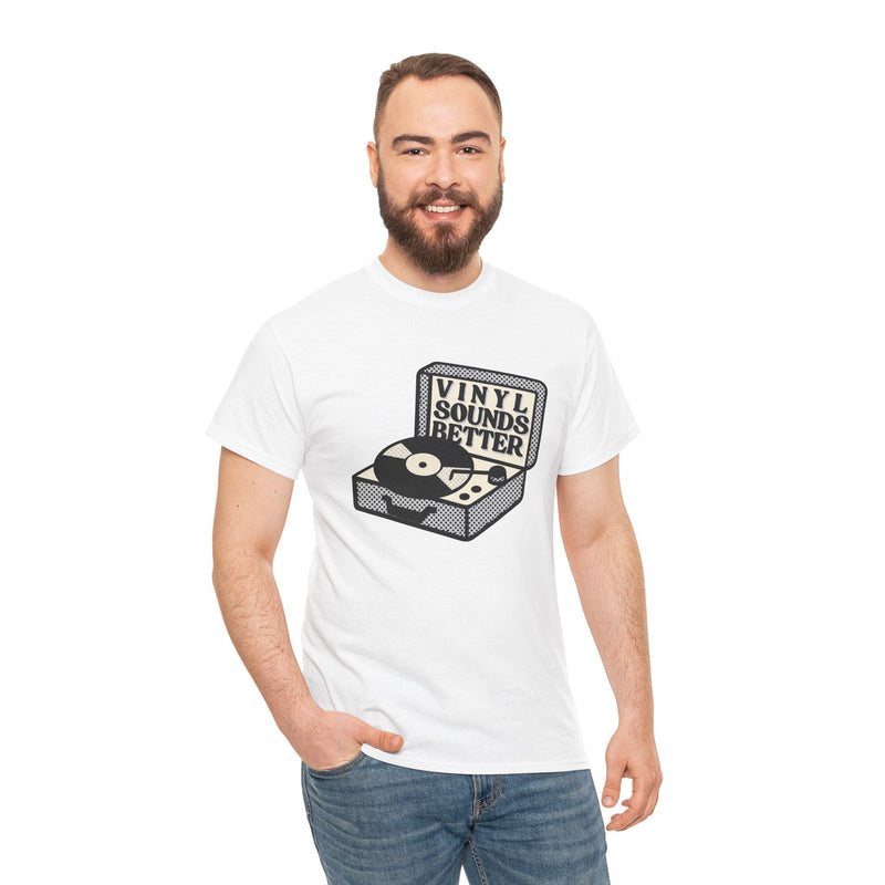 'Vinyl Sounds Better' T-Shirt, rear view