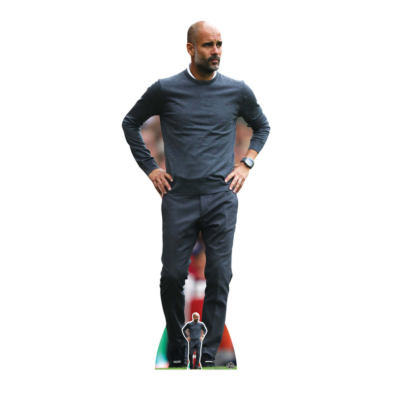 Pep Guardiola Football Manager Height 180cm Lifesize Cardboard Cut Out With Mini collectible from Star Cutouts