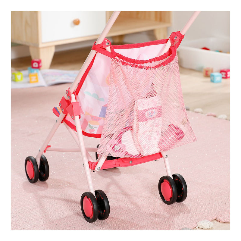 Baby Born Stroller with Pink Bag