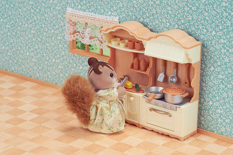 Sylvanian Families Kitchen Play Set Furniture Pack for Ages 3 and Up, packaging shot
