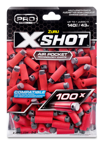XSHOT Pro 100 Pack Refill Darts Assorted