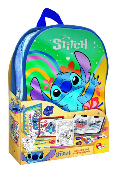 Stitch Colouring & Drawing School Backpack