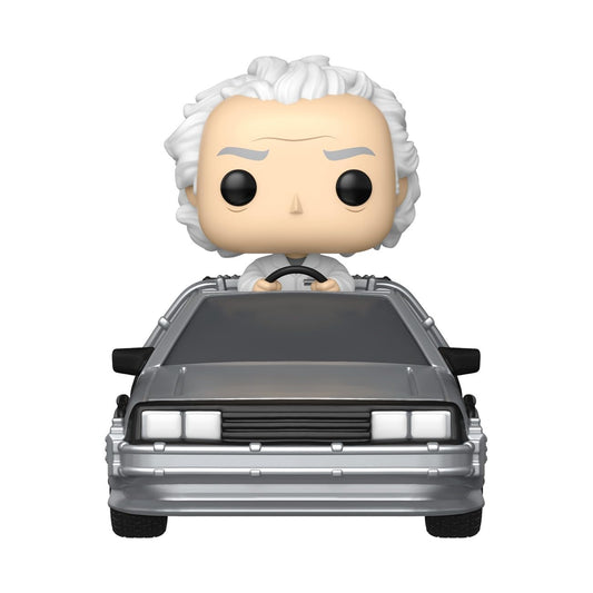 Ride Deluxe - Back to the Future - Doc w/Time Machine Funko Pop! Vinyl Figure, display view