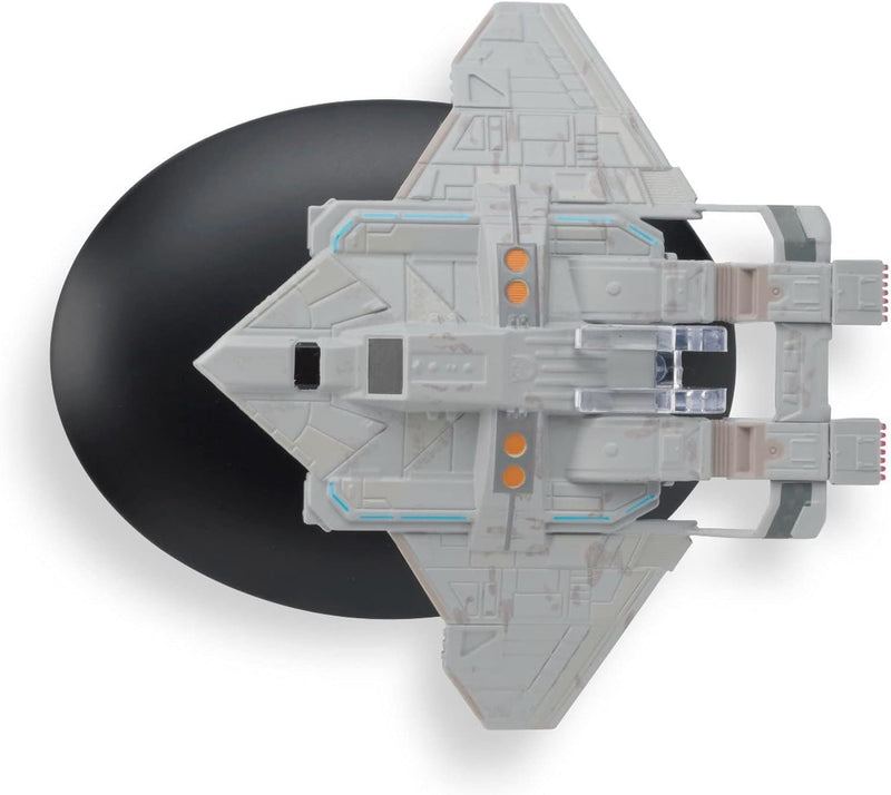 / #68 Federation Attack Fighter Diecast Model Ship Window Boxed (Star Trek / Eaglemoss), size reference
