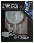 U.S.S. Enterprise NCC-1701-C (Ambassador-class) Ship Model Die Cast Starship Window Boxed (Eaglemoss / Star T, size reference