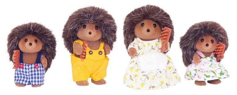 Sylvanian Families Hedgehog Family Toy Playset for Ages 3 and Up, close-up detail