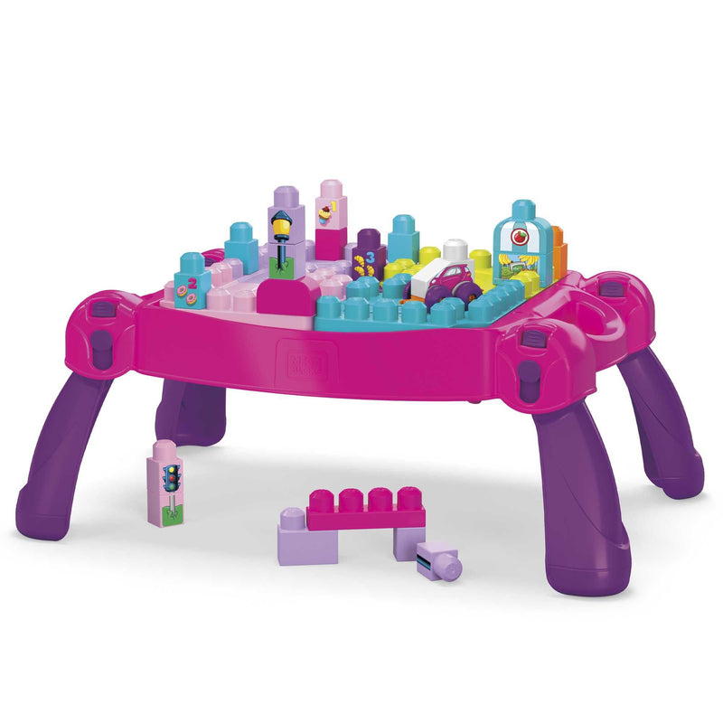 Mega Bloks Build n Learn Table Pink - Image