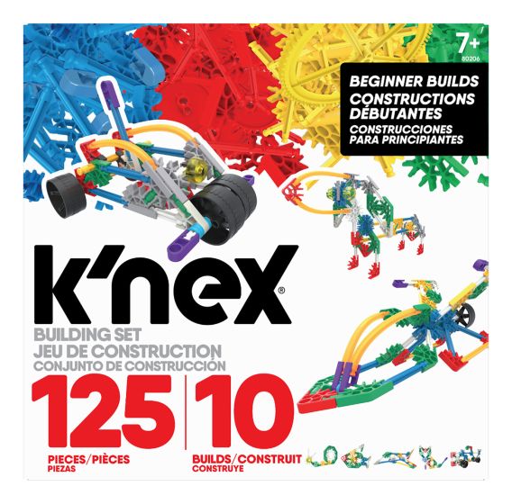 K'nex 125 Piece 10 Model Beginner Builds Set