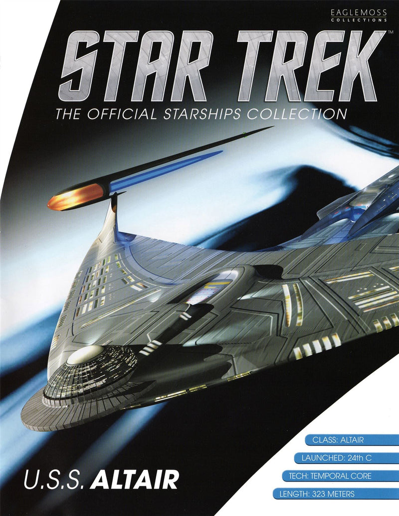 U.S.S. Altair (Doug Drexler’s Voyager Concept) Model Die Cast Ship BONUS ISSUE (Eaglemoss / Star Trek), size reference