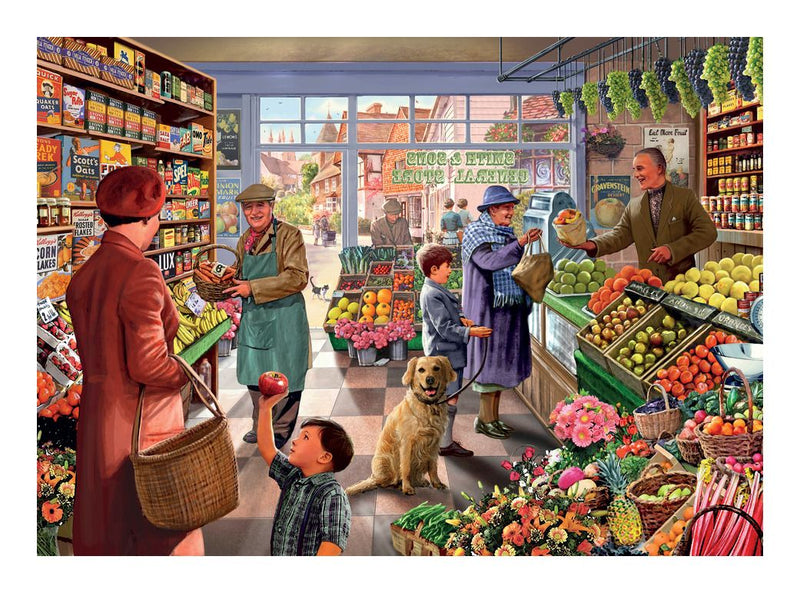 Ye Olde Shoppe Collection Greengrocer 1000 Piece Jigsaw Puzzle - Image