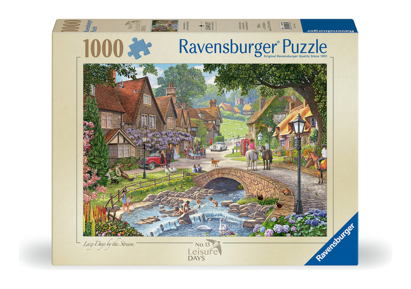 Leisure Days No 13, By The Stream 1000 Piece Jigsaw Puzzle