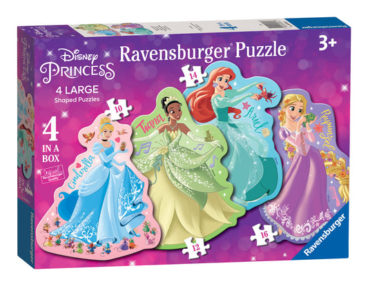 Disney Princess Four In A Box (10, 12, 14, 16 Piece) Jigsaw Puzzle