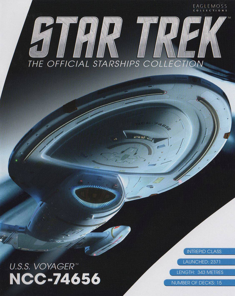 U.S.S. Voyager NCC-74656 (Intrepid-class) Model Diecast Ship (Eaglemoss / Star Trek), additional view